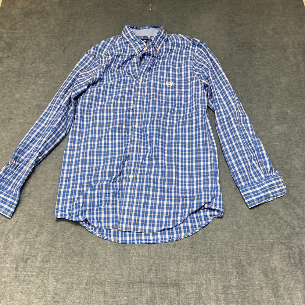 Chaps Shirt Men S Multicolor Plaid Cotton Easy Care Embroidered Logo Button Down